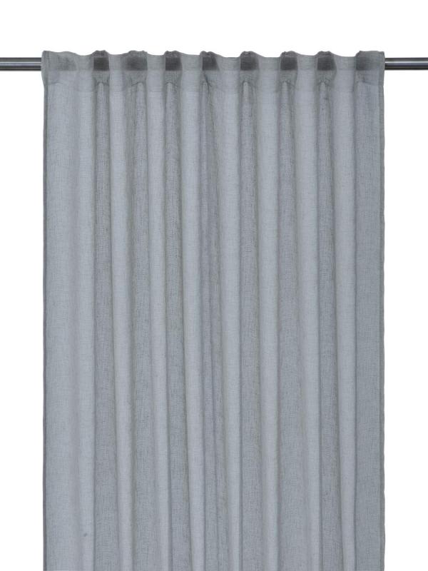 Gardin Diana, enfärgad, strukturerad, Stl.2x140x280cm, grå