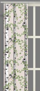 Panelgardin BJÖRKDUNGEN 2st 43x240cm, linne/offwhite