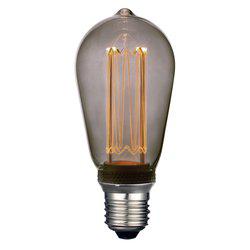 Lampa FUTURE LED, E27, 64mm, rökfärgad Edison , 3000K