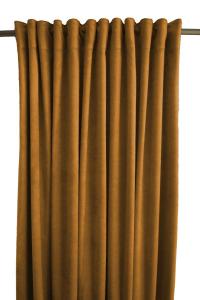Gardinlängd Sammet, enfärgad med extra tyngd för vackert fall, Stl. 2x140x300 cm. guld
