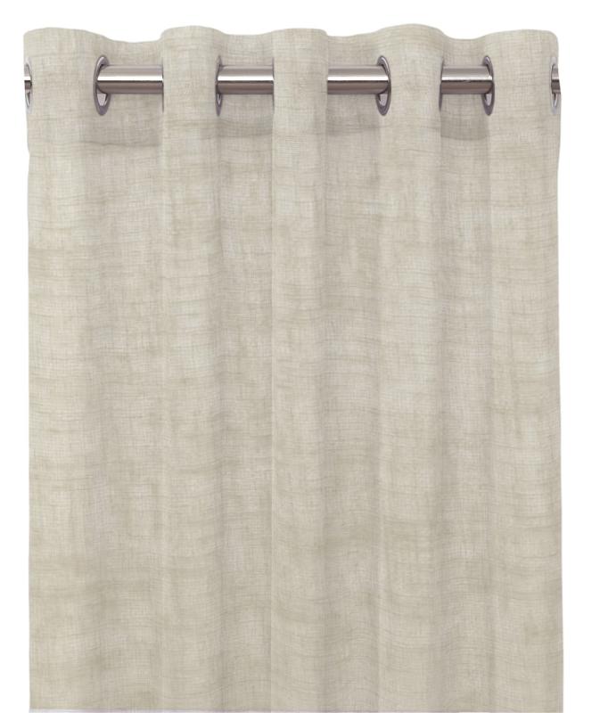 Öljettlängd Wayne, 2-pack. Skir gardin med struktur, sand