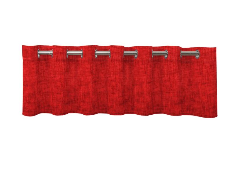 Gardinkappa Wayne, enfärgad, skir med öljetter, stl.45x250cm, röd