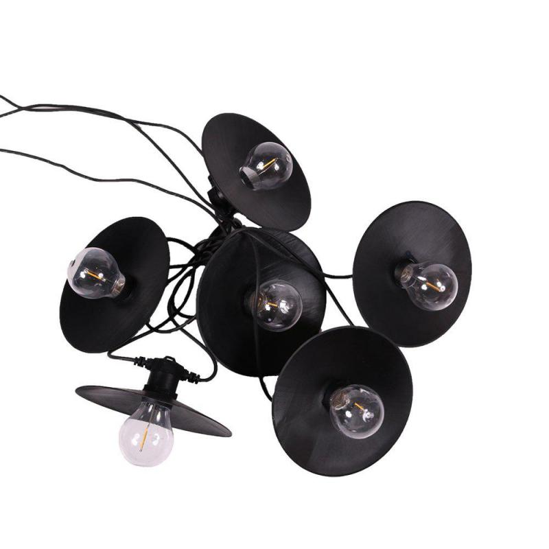 Ljusslinga DONNA, metallskärm inkl. lampa, svart sladd