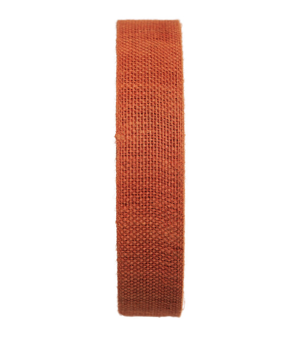 Textilband, enfärgat, Bredd 25mm, biologiskt nedbrytbart, orange