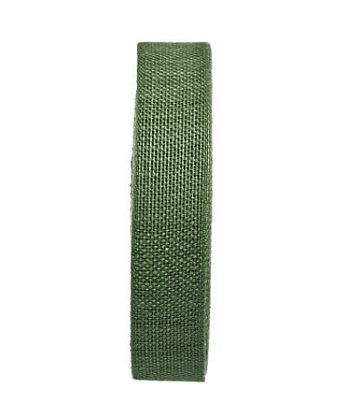 Textilband, enfärgat, Bredd 25mm, biologiskt nedbrytbart, grön