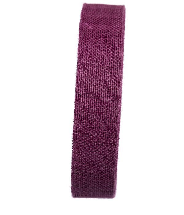 Textilband, enfärgat, Bredd 25mm, biologiskt nedbrytbart, aubergine