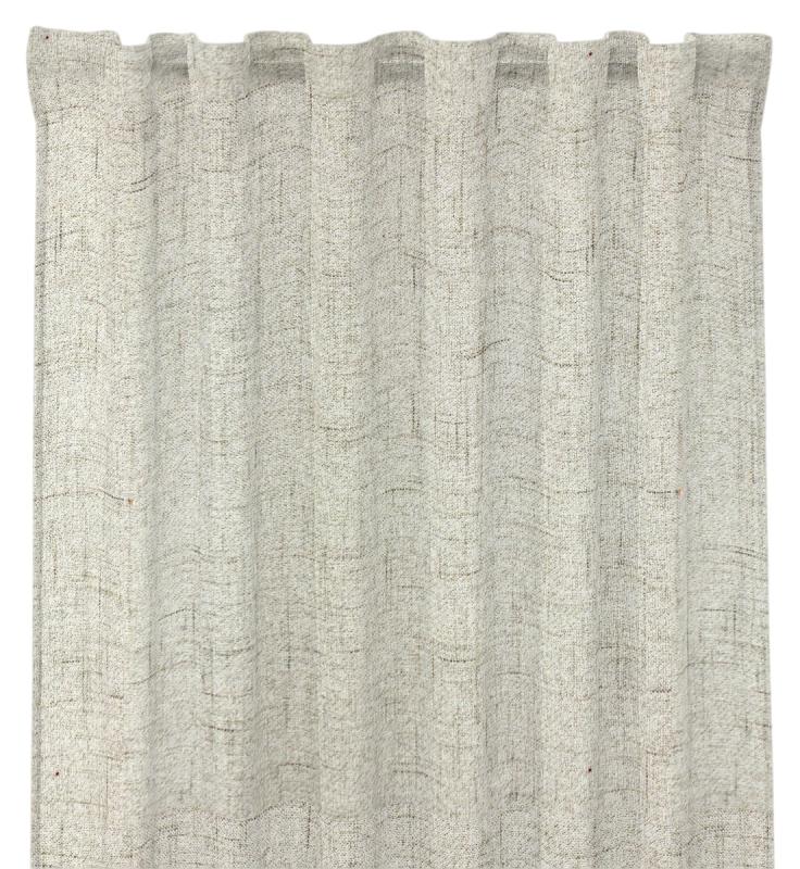 Mörkläggningsgardin ARIZONA, extra lång, black out, enfärgad, melerad i sandfärg