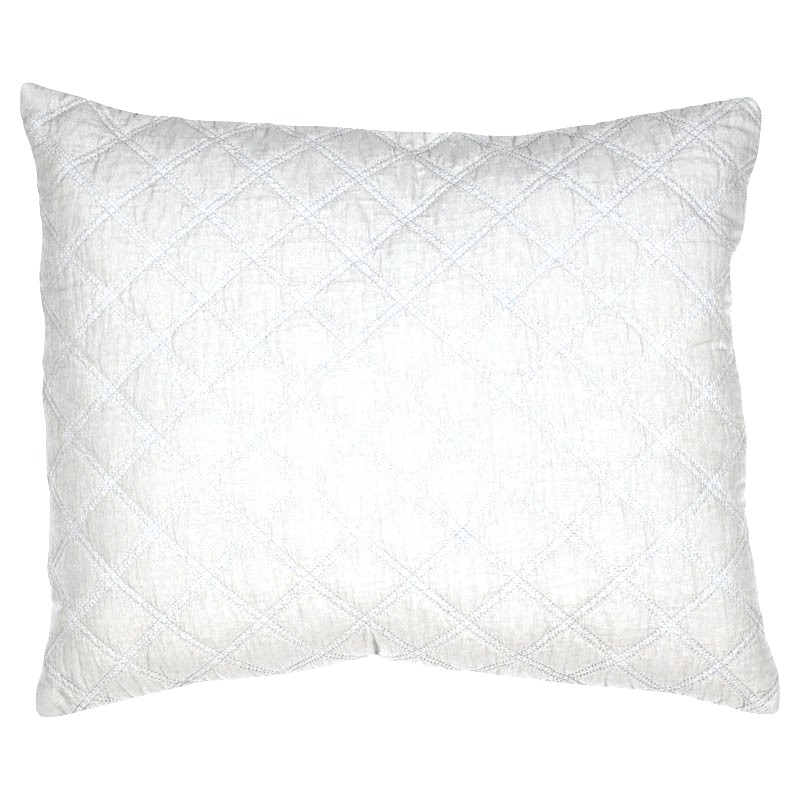 Kuddfodral MONDO, quiltning i rutor, white