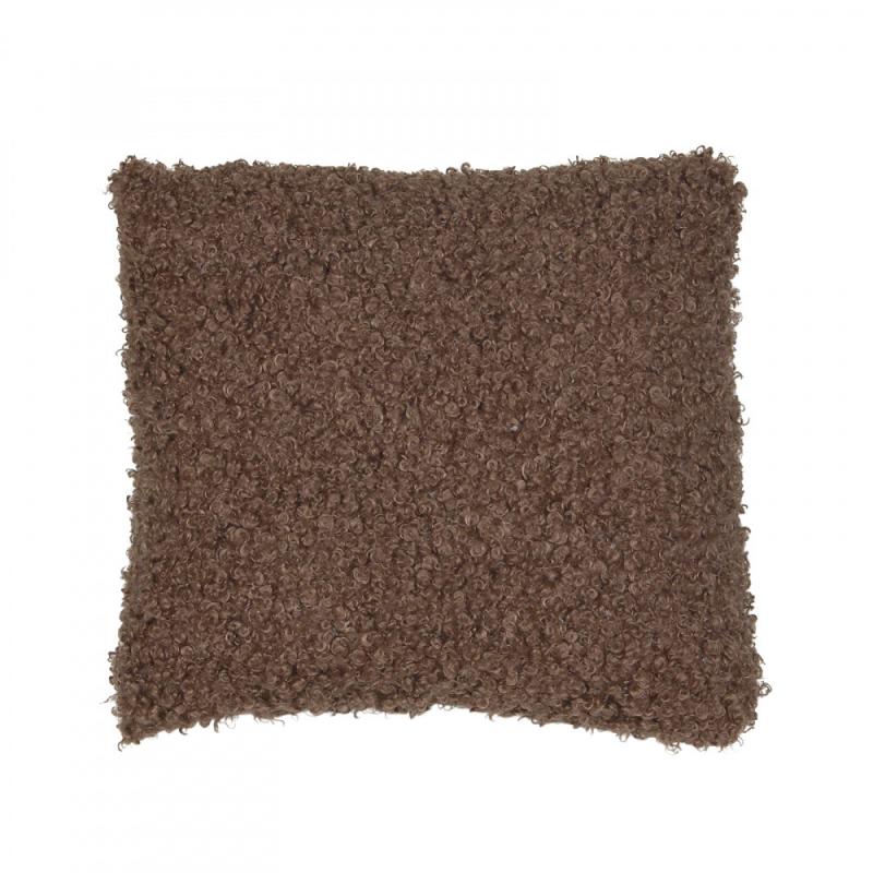 Kuddfodral LUDDE i fårskinnsimitation, stl.50x50cm, brun