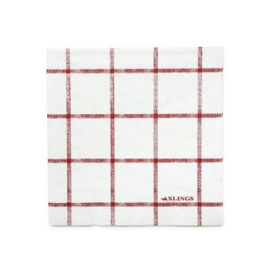 Pappersservett KÖKSRUTA 40x40cm, röd