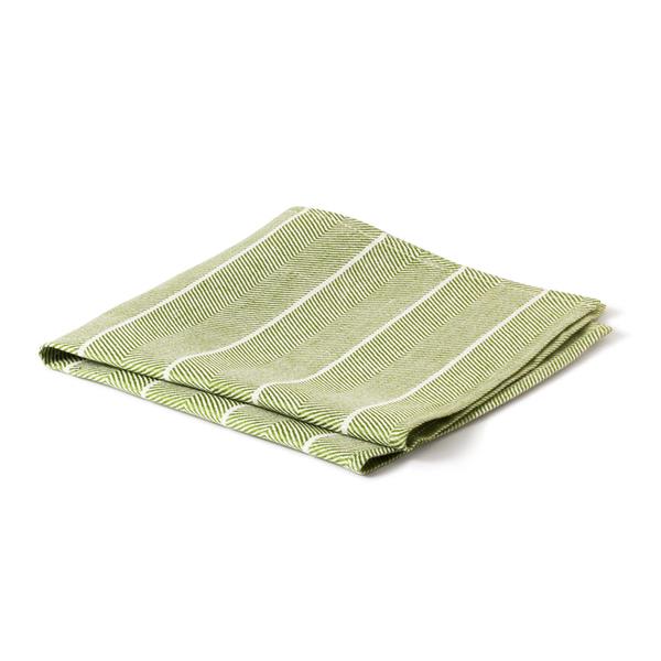 Servett 2-pack, FISKBEN, 100% lin, bladgrön-vit