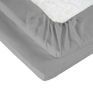 Dra-på-lakan NINA i enfärgad bomull i fyra storlekar, trådtäthet 120 i grått