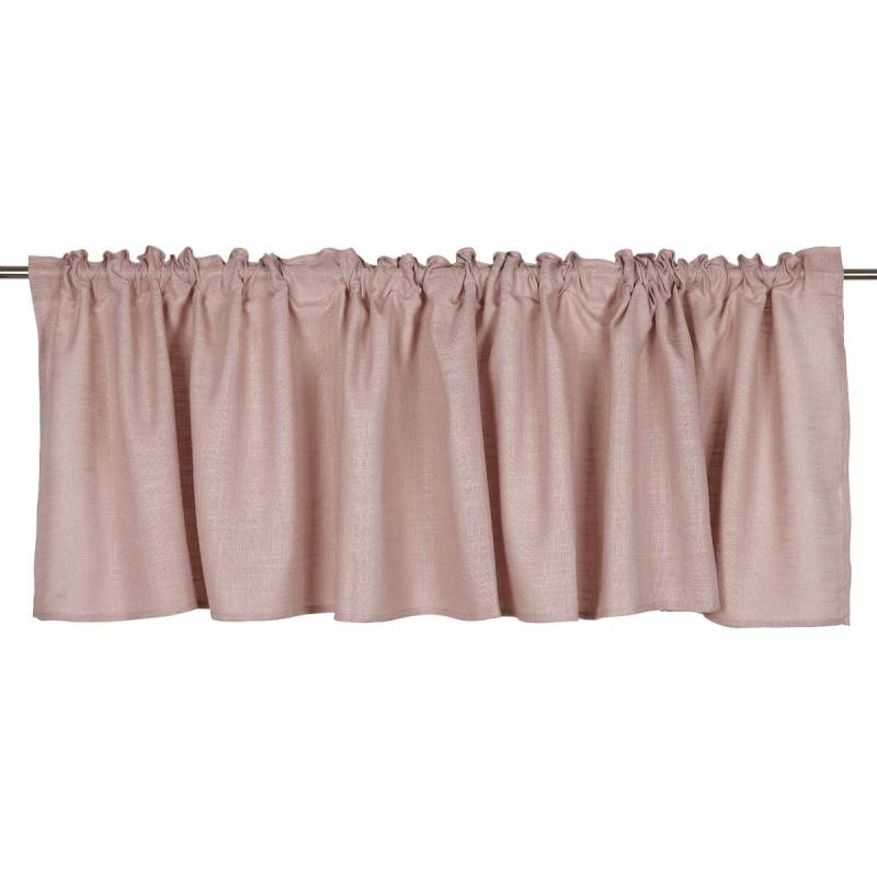 Gardinkappa BROOKLYN, enfärgad i ljusrosa i tyg med struktur