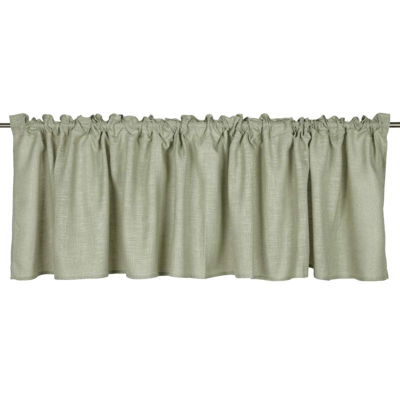 Gardinkappa BROOKLYN, enfärgad i ljusgrönt i tyg med struktur