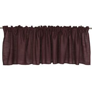 Gardinkappa BROOKLYN, enfärgad med struktur, vinröd