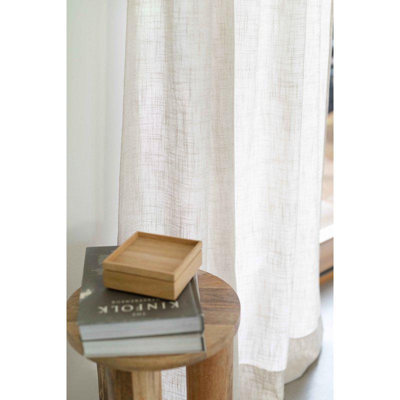 Gardinlängd BROOKLYN, extra lång, enfärgad i offwhite i tyg med struktur