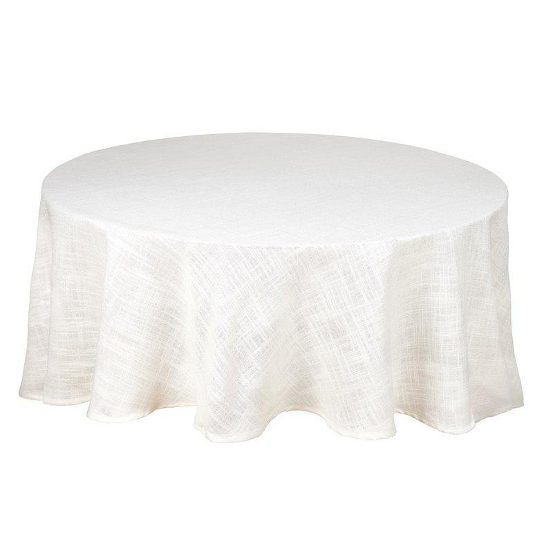 Rund stor Duk ALAN, enfärgad i ett grövre tyg i offwhite