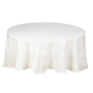 Rund stor Duk ALAN, enfärgad i ett grövre tyg i offwhite