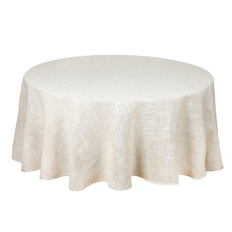 Rund stor Duk ALAN, enfärgad i ett grövre tyg i ljus linnefärg