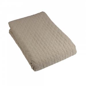 Överkast enkelsäng PAZ, quiltat, linnebeige