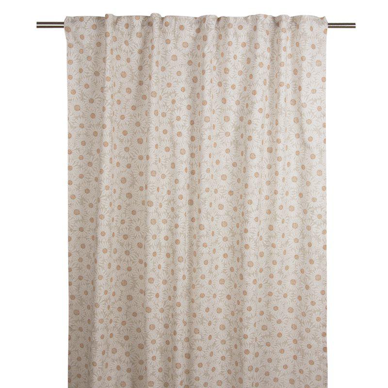 Gardinlängd DAISY, prästkrage, 2x115x250cm, Lin