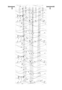 Gardinlängd FLYTTFÅGLAR, 1 st 140x240, vit och svart