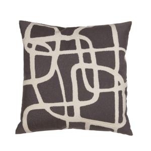 Kuddfodral STREET, grafiskt mönster, 48X48 cm Grå