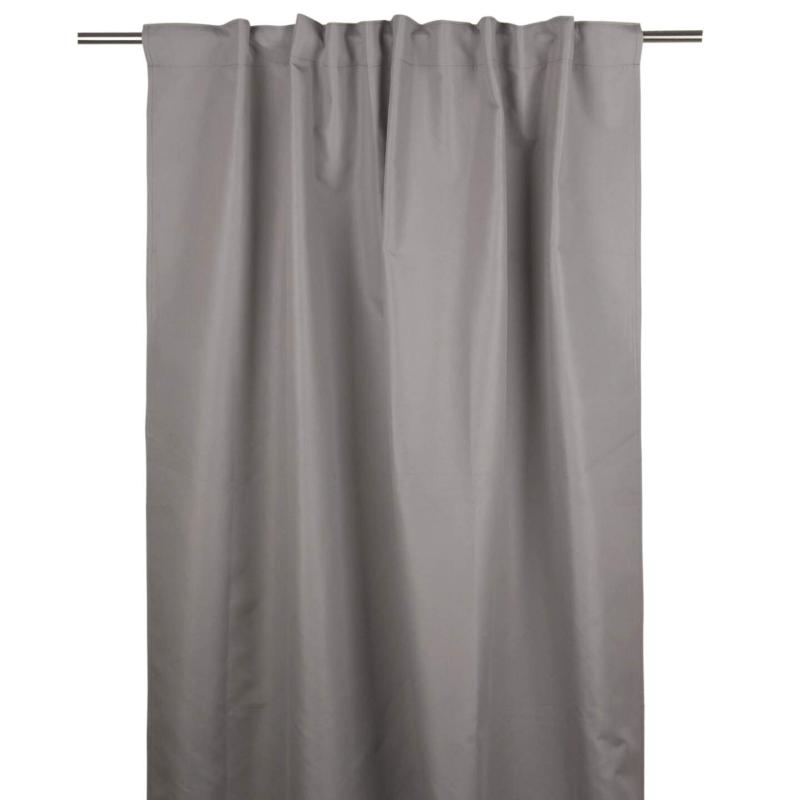 Mörkläggningsgardin, VINGA, enfärgad, 2X135X280 cm Grå
