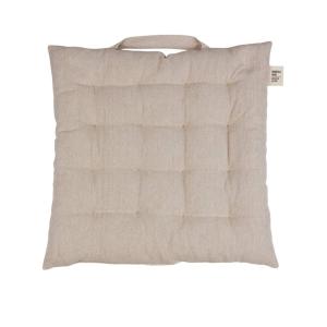 Sittdyna Vide, enfärgad, återvunnen textil, med handtag, Stl. 38X38 cm, sand