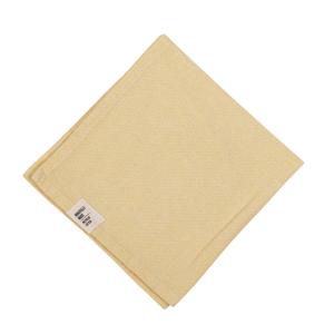 Tygservett, liten duk VIDE, enfärgad i återvunnen textil i gult