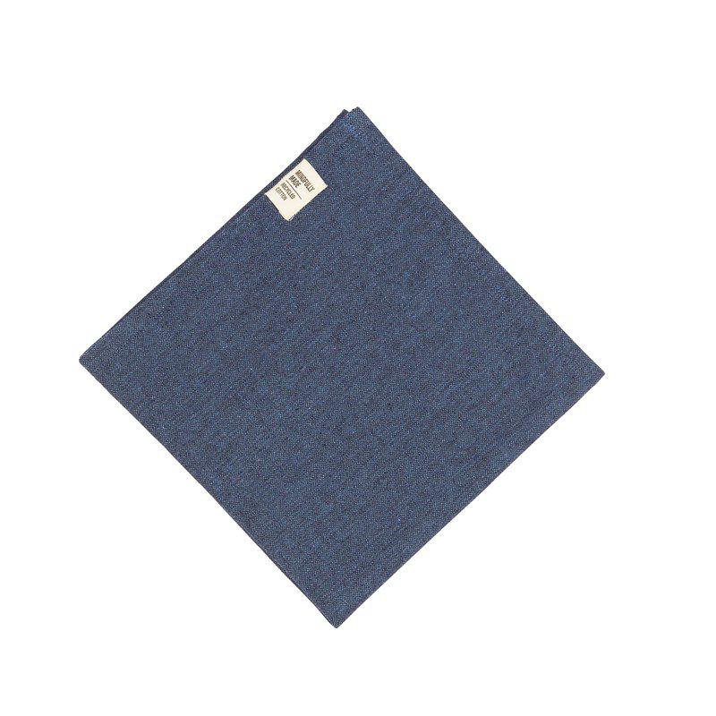Tygservett, liten duk VIDE, återvunnen textil, enfärgad, marinblå