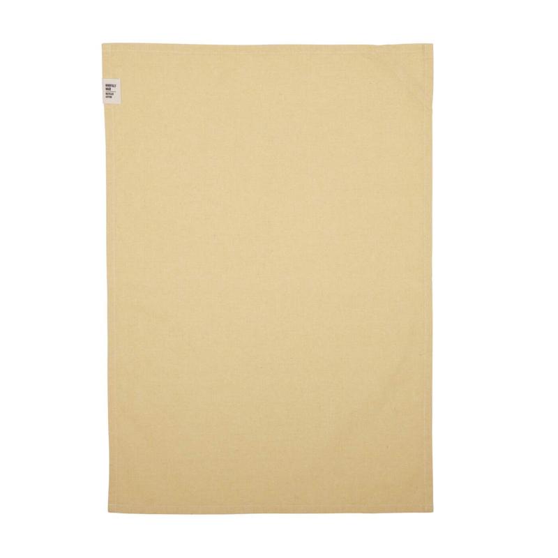 Kökshandduk VIDE, enfärgad i återvunnen textil i gult