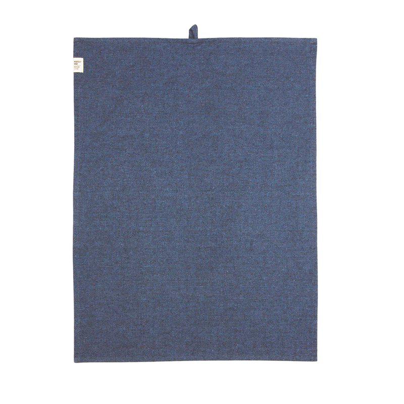 Kökshandduk VIDE, återvunnen textil, enfärgad, Stl. 50X70 cm, marinblå