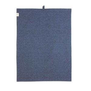 Kökshandduk VIDE, återvunnen textil, enfärgad, Stl. 50X70 cm, marinblå