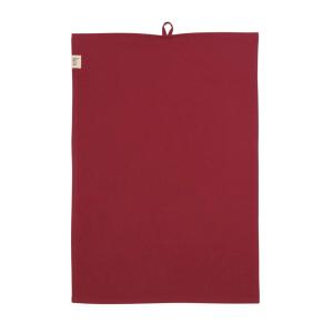 Kökshandduk VIDE, återvunnen textil, enfärgad , 50X70 cm röd