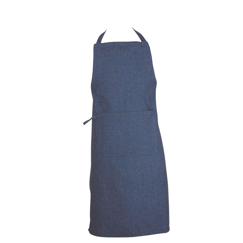 Förkläde Vide, återvunnen textil, enfärgad i marinblå