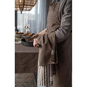 Förkläde Vide, återvunnen textil, enfärgad i nougat