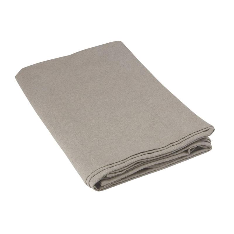 Fyrkantig Duk VIDE, enfärgad i återvunnen textil i linnefärg