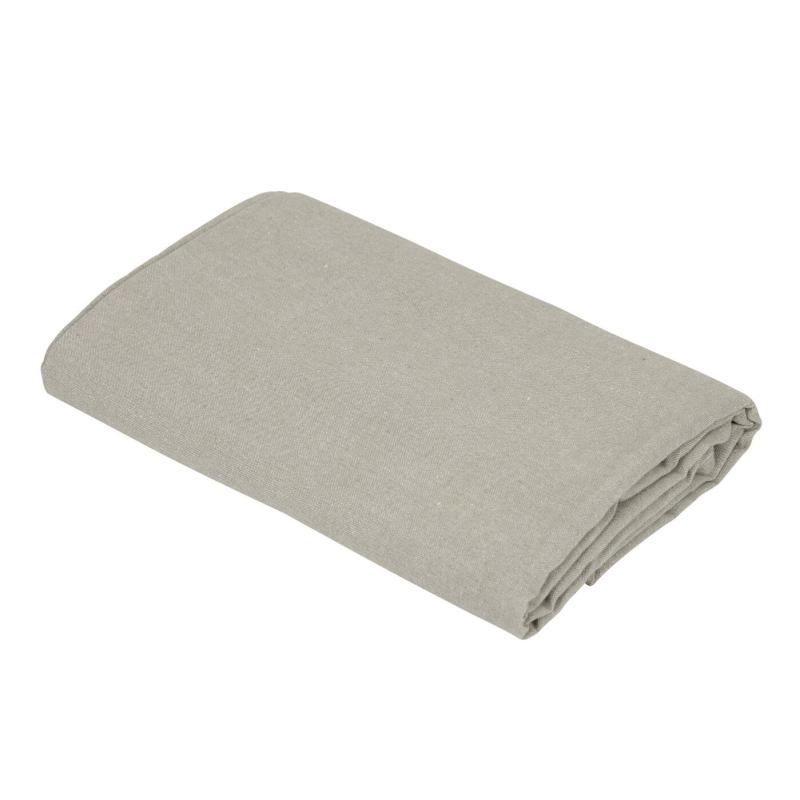 Fyrkantig Duk VIDE, enfärgad i återvunnen textil i lindblomsgrönt