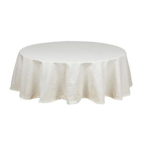 Duk Vide, rund, återvunnen textil, enfärgad Stl. diameter 160cm, Offwhite