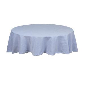 Rund Duk Vide, rund i återvunnen textil, enfärgad i ljusblått