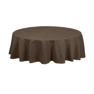 Duk Vide, rund i återvunnen textil, enfärgad i nougat