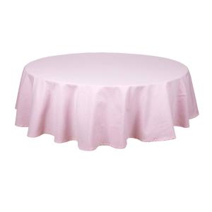 Duk VIDE, rund, enfärgad i återvunnen textil i rosa