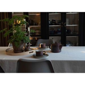 Akrylatbehandlad Duk Vide, återvunnen textil, enfärgad, stl:145x250cm, Lin