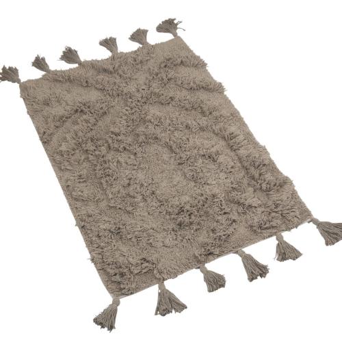Matta/gångmatta Mitzi, enfärgad, tuftad med tofsar, stl:80x250cm, Lin