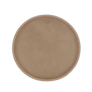 Sittdyna Carter, rund i konstläder, stl: Ø 38cm, Latte