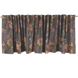 Gardinkappa Selena, blommig i Grå/Orange/Rosa/Lila stl.55x250cm