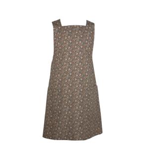 Förkläde Nanna, småblommig, Stl:85x110cm, beige, gråblå, roströd