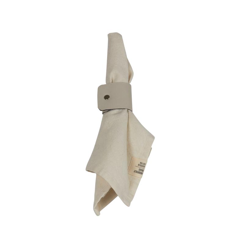 Servettring 4-P Moana med tryckknapp, Stl: 15x5cm Sand