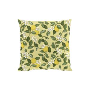 Kuddfodral CITRONLYCKA med gula citroner på gul bottenfärg